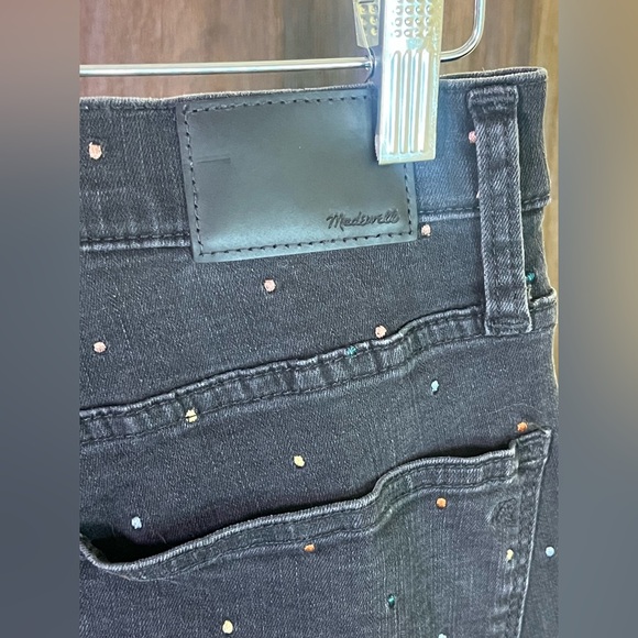 Madewell Black Metallic Polka Dot Skinny Jeans - Picture 6 of 10